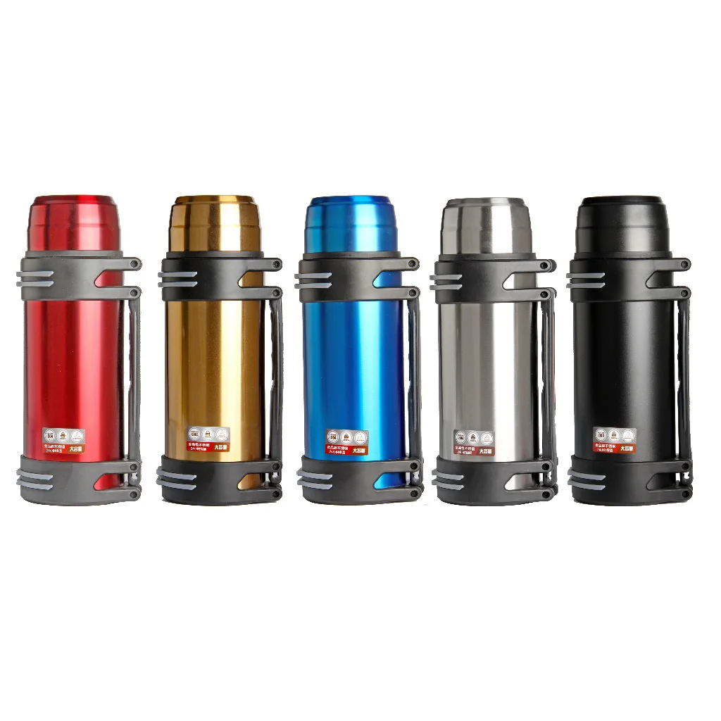 

304 Stainless Steel Vacuum Insulated Carafe 2L Outdoor Suspender Strap Mountain Climbing Travel Large-Volume Kettle