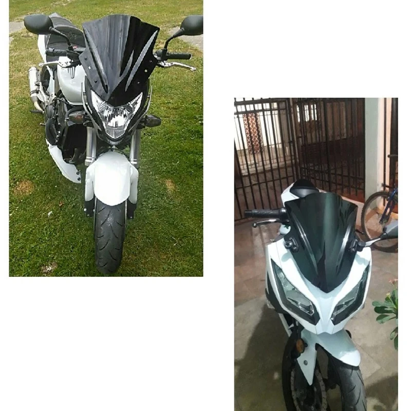 Лобовое стекло мотоцикла ветрового стекла двойной пузырь для Kawasaki Ninja 300 EX300 2013 аксессуары для мотоциклов