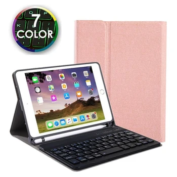 

Keyboard for iPad Mini 4 / iPad Mini 5/ iPad Mini 2019 7 Colors Backlit Tablet Keyboard with Magnetic Pen Slot and Leather Case