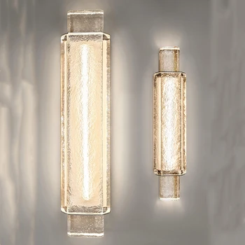 

FSS Nordic Crystal Wall Lamp Light Luxury Translucent Background Wall Living room Aisle Hotel Lobby Decoration Wall Lamp