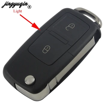 

jingyuqin 10PCS/LOT 2 BUTTONS FOLDING FLIP KEY SHELL FOB KEY REPLACEMENT FOR 1998-2000 VW PASSAT GOLF MK4 KEY