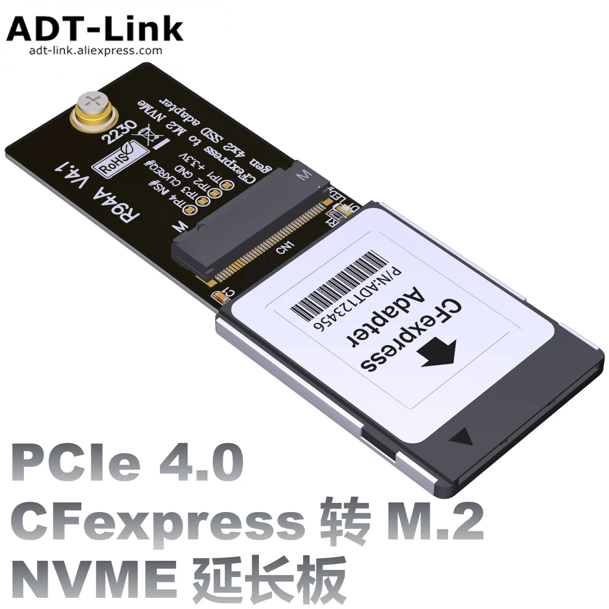 Adt Cf Express To M.2 Nvme Expansion Cards Pcie4.0 Gen4x2 Ssd Adapter