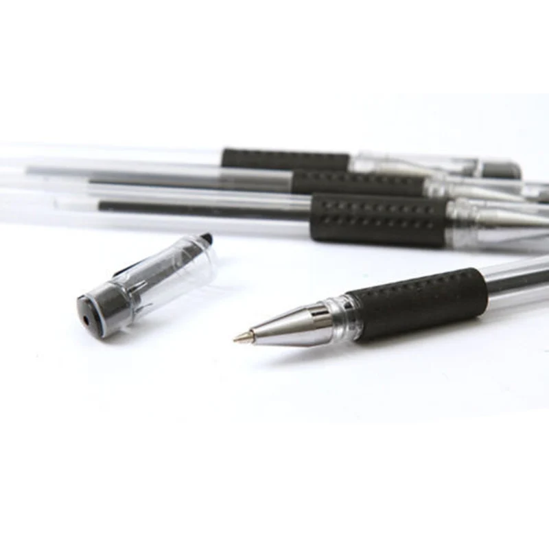 

12PCS/Box Gel Pen Gel Roll Ball Ballpoint Pen Office School Stationery 0.5mm Black Hot New