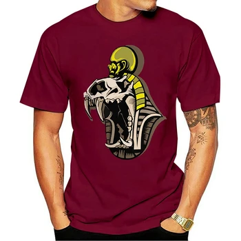 

Abstract Cartoon Skull Of Sekhmet Goddess Of War - Egypt Pharaoh Sphinx T-Shirt Funny Design Tee Shirt