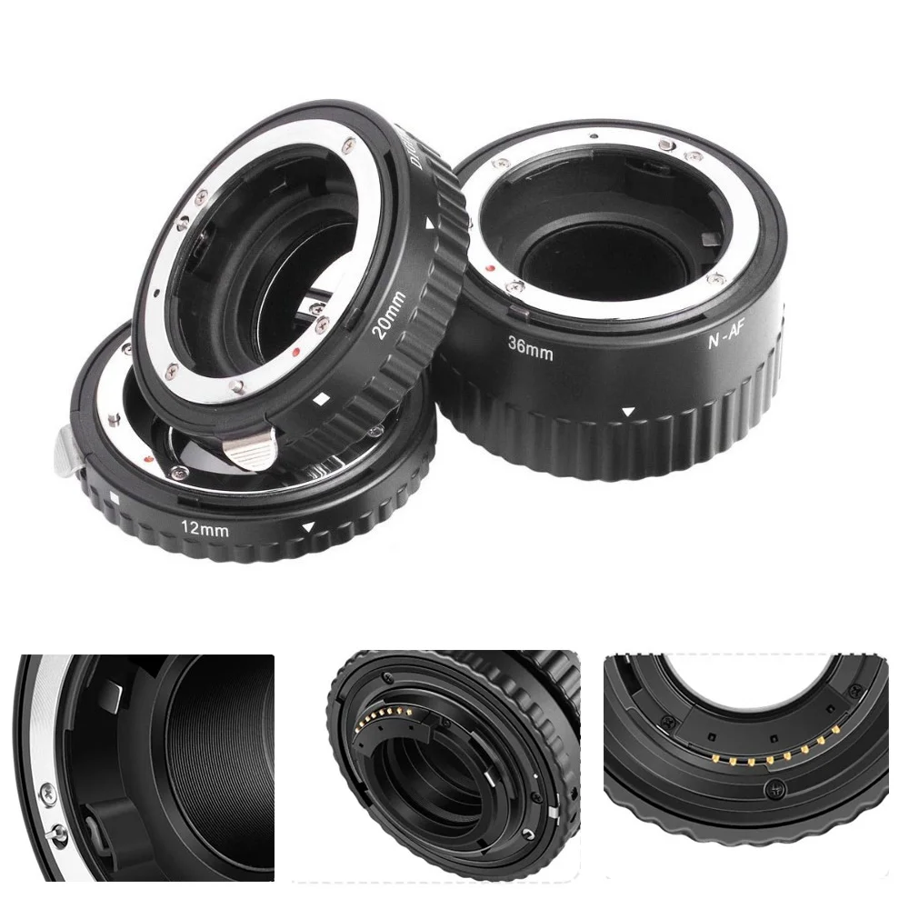 Mcoplus-tubo de Extensão Macro de Metal Ttl para Nikon Modelos D3300 D3500 D5300 D750 D850 D90 D80 D7200 D7500 D3100 D3200 - Image 3