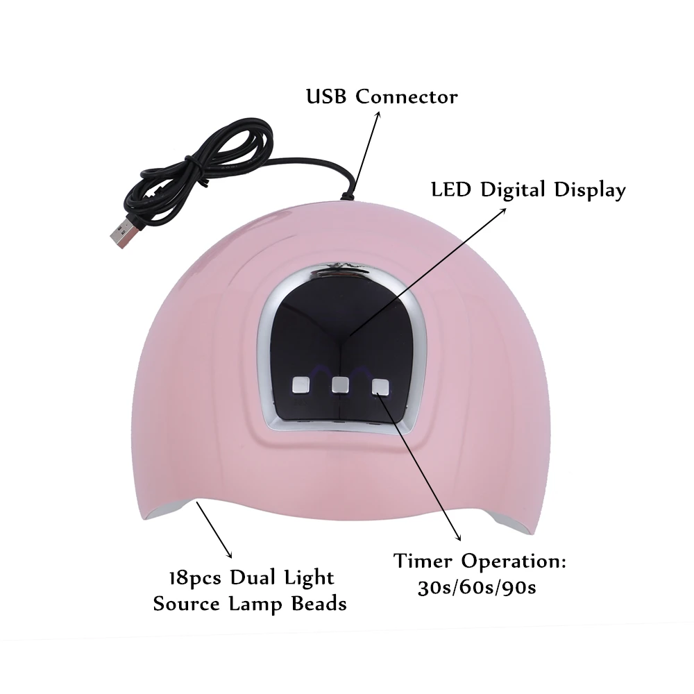 X4 УФ светодиодный Сушилка для ногтей 36 Вт Гель-лак отверждаемая лампа с ЖК-дисплеем быстросохнущая лампа для ногтей маникюрный гель