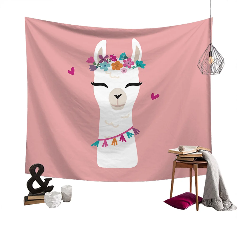 Серия Lychee Alpaca настенный гобелен, одеяло из полиэстера, художественный Настенный Ковер, домашний декоративный гобелен
