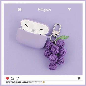 

Cute Korean Grapes Flower Silicone Cover for APPLE Airpods Pro Case Bluetooth Earphone Headphones for AirPods 3 Wireless Headset