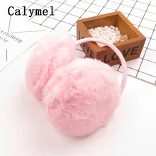 Calymel, модные женские наушники с искусственным мехом, Зимние теплые наушники с кроличьим мехом