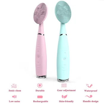 

Silicone Sonic Facial Cleansing Brush Electric Face Pore Deep Cleaning Massager Oil Control Anti Wrinkle Ultrasonic Face Washer
