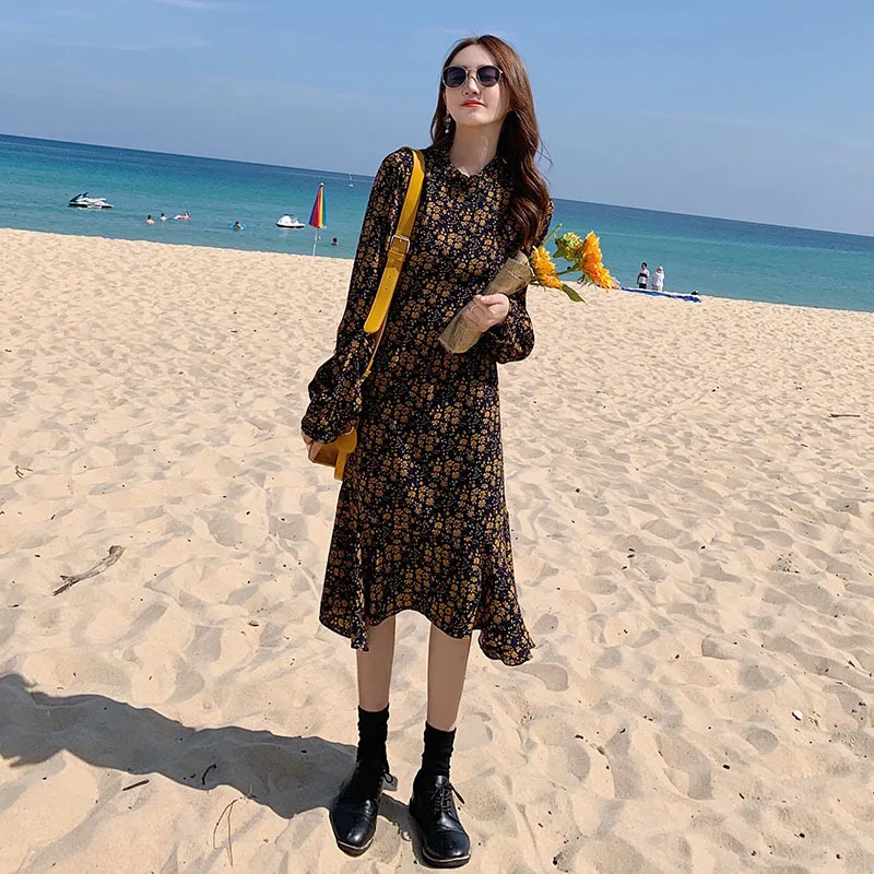 

Photo Shoot Small Floral Dress 2020 Spring New Style Popular Women's Chiffon Underwear Base Flounced Skirt