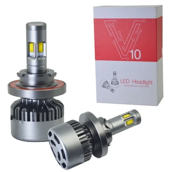 

New V10 H13/9008 Car Led Headlights 9600Lm 120W 12V Fog Lights General Headlights Car Led Lights Silent Fans Car Bulbs Led