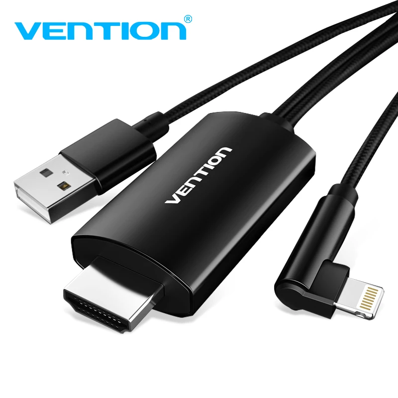 Кабель Vention 8 Pin HDMI для iPhone 6 7 X iPad смартфонов iOS адаптер 1080P конвертер USB ТВ HDTV|Кабели