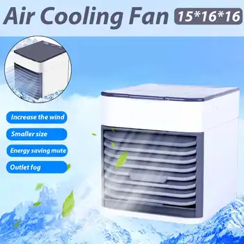 

Mini Air Cooling Fan Machine 7 Color LED Night Light Home Car Office USB Mini Portable Humidifier Desktop Air Conditioner Fan