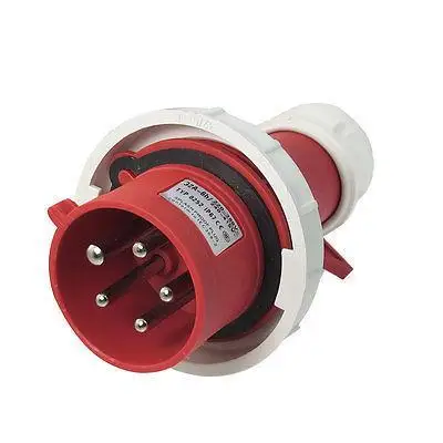AC 32A водонепроницаемый IP67 3P + E N IEC309-2 промышленный штепсельный разъем красный