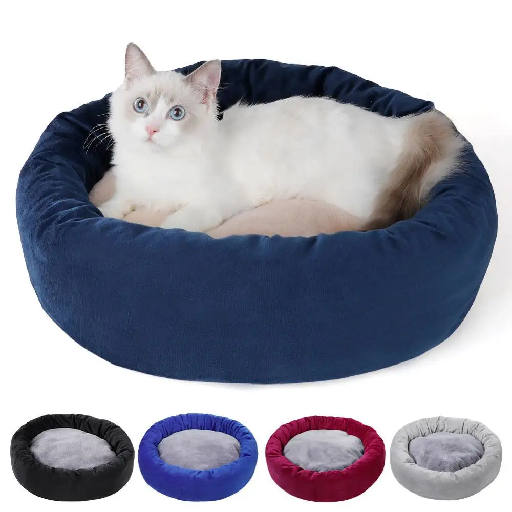 

Round Dog Bed House Winter Warm Plush Super Soft Pet Bed Kennel Puppy Cat Sofa Cushion Mat Pets Sleeping Nest Dog Accessories