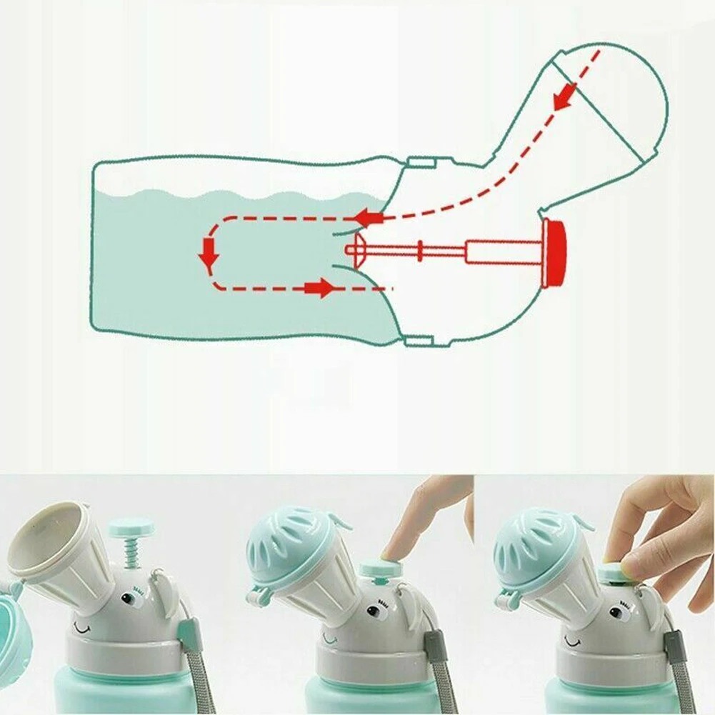 500ML Portable Baby Travel Urinal Pot ABS Kid Portable Urinal Toilet Potty Training Baby Boys Girl Car Travel Supply Hot Sale