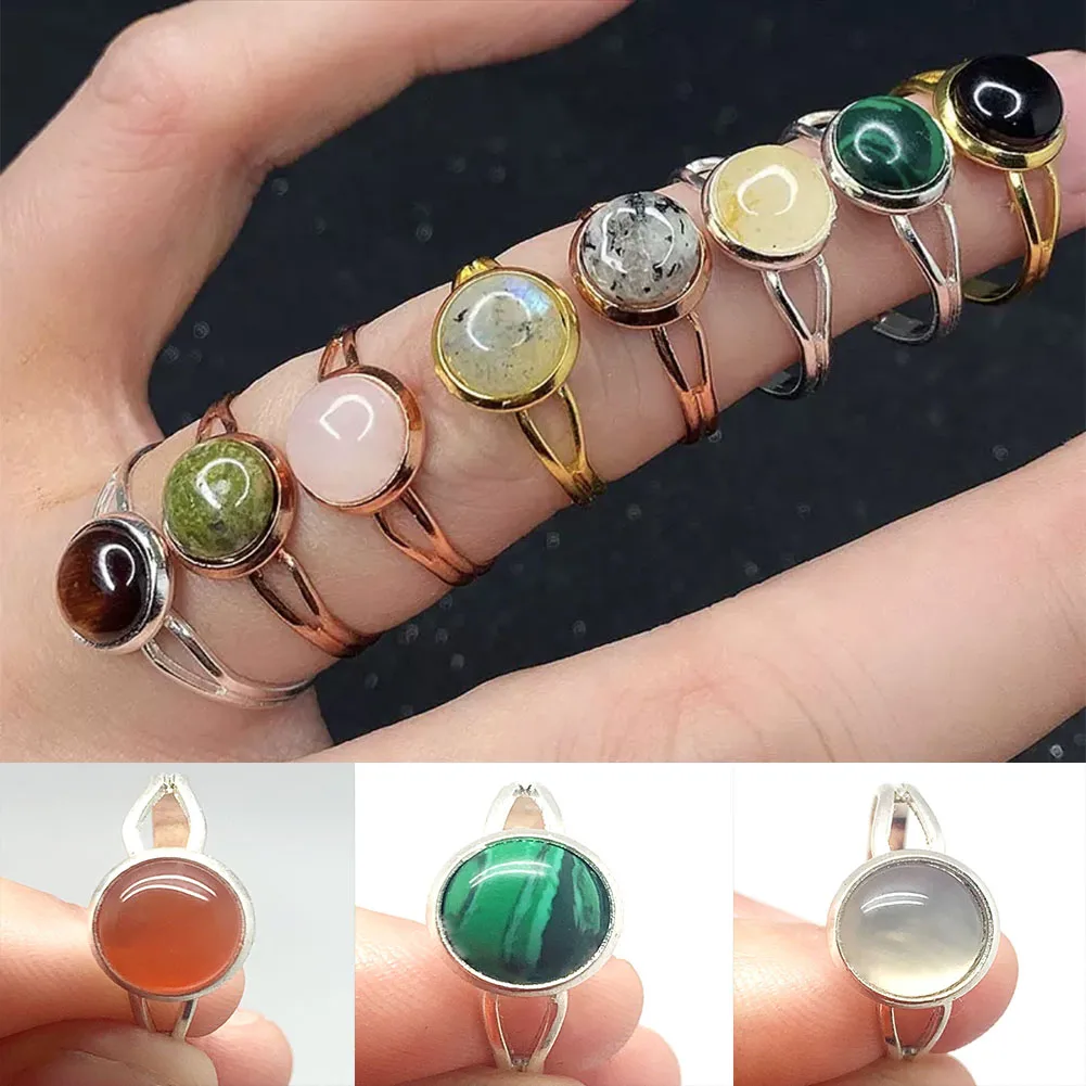 Anillos de cristal Natural para mujer, joyería Bohemia hecha a mano, abalorio de cristal de fiesta de cumpleaños, ajustable