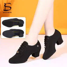 Latin Dance Shoes Women Salsa Jazz Shoes Stretch Cloth Ballroom Dancing Shoe Soft Sole Ladies Dance Sneakers Women's Shoes