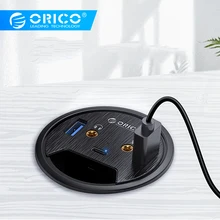 ORICO 5 портов usb-хаб высокоскоростной 5 Гбит/с Настольный Втулка с USB 3,0 наушники микрофон Тип C порт адаптер для ПК ноутбук