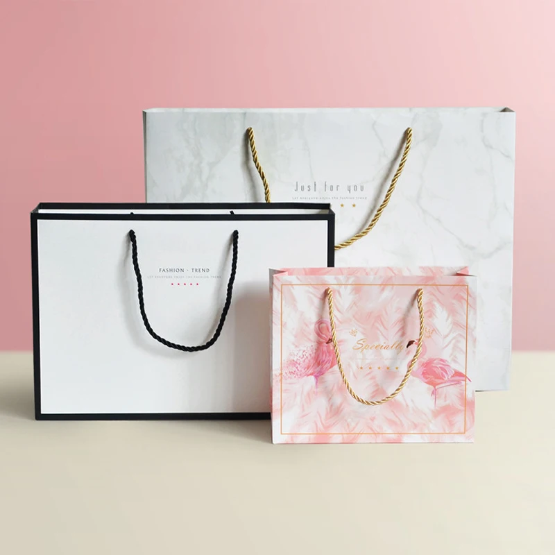 Paper Bag With Frame Border Customize 1C Logo For Promotion Clothing Gift bag packaging shopping twill wedding birthday |