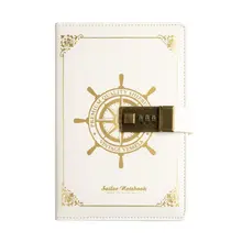 Винтажный блокнот B6, дневник, планировщик, ежедневник, кожаный дневник с замком паролем, школьные офисы, Канцтовары