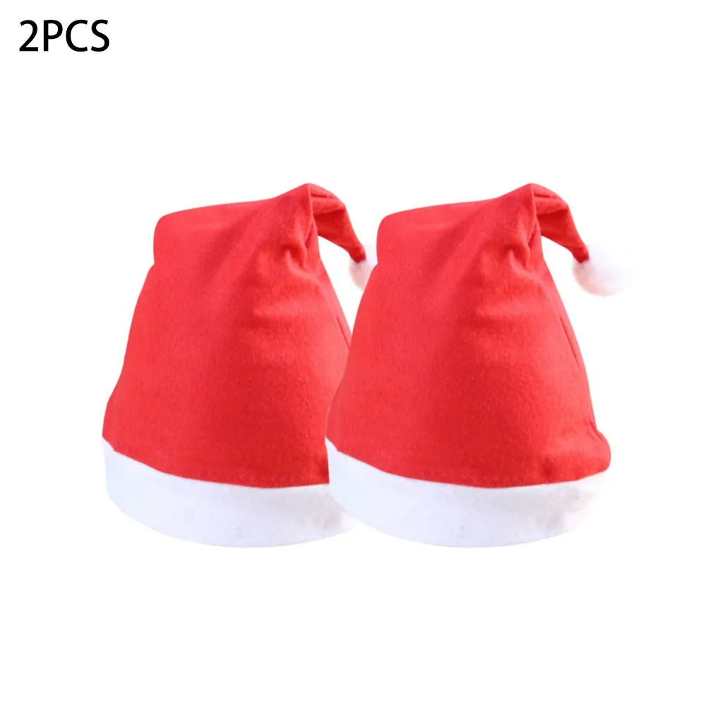 2pc Christmas Hat Children Baby Santa Hat for Christmas Festive Party New Year Gift Decor Soft Plush Caps christmas beanie hat