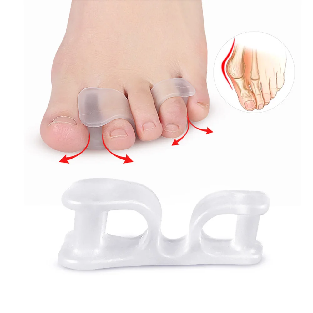 1 Pair Toe Separator Straightener Bunion Hallux Valgus Orthosis Overlapping Correctors Pain Relief Nail Art Manicure Tools