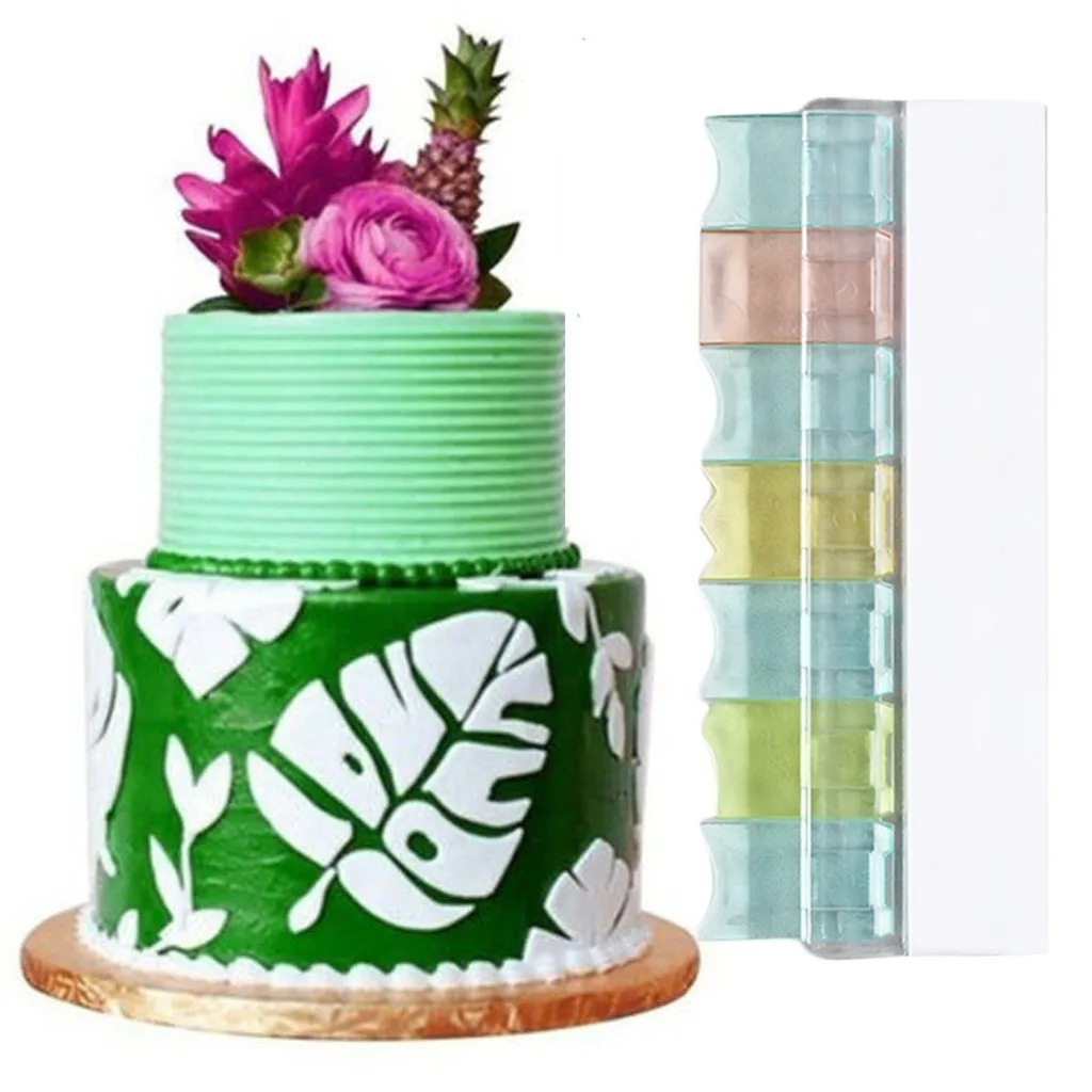  2019 High Quality 1 PCS Shape White Cake Decorating Icing Smoother Cake Scraper Baking Tool Support