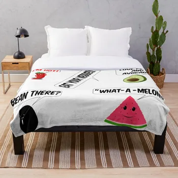 

Cute Veggie And Fruit Stickers Throw Blanket Soft Sherpa Blanket Bed Sheet Single Knee Blanket Office Nap Blanket