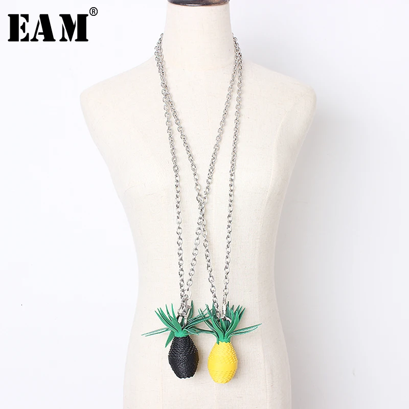 

[EAM] Women Pattern Personality Chain Stitch Long Necklace New Temperament Fashion Tide All-match Spring Autumn 2019 1B794