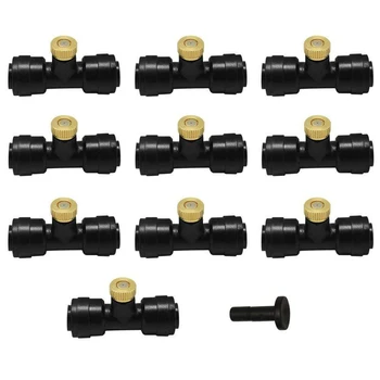 

Greenhouse Cooling System Garden Outdoor Flower Atomizing Misting Nozzles Kit Low Pressure Irrigation Plant Tees Plug Slip-Lok