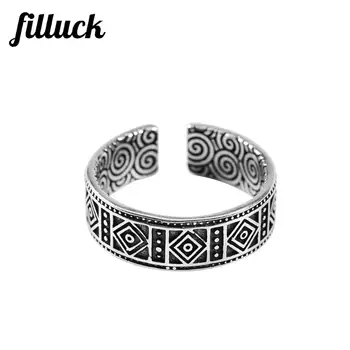 

Filluck 925 sterling silver ancient grain rings ancient silver vintage adjustable rings for women fine jewelry wholesale