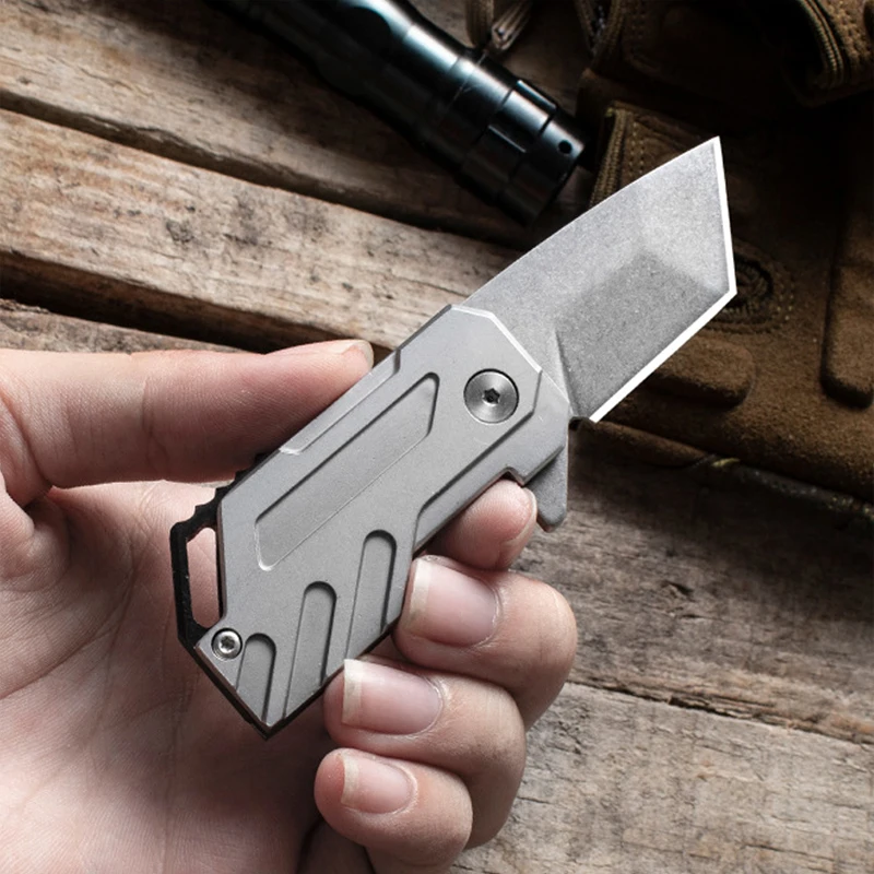 ナイフ アウトドア,キャンプ,ポケット,狩猟用のステンレス鋼製折りたたみナイフ