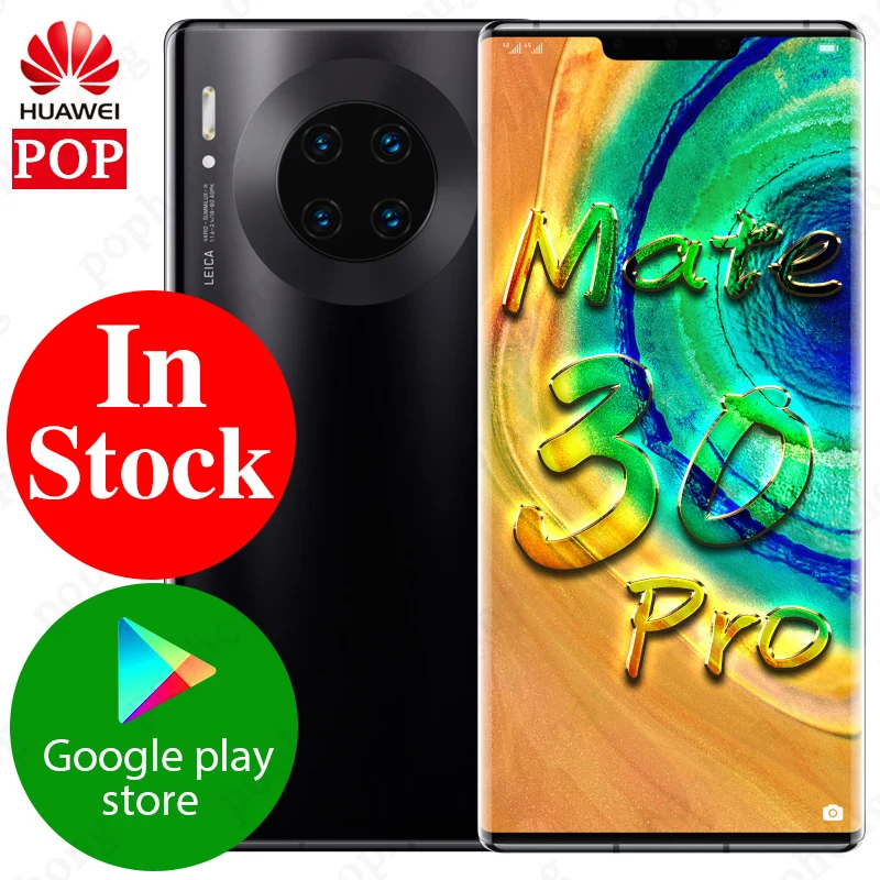 

HUAWEI Mate 30 Pro Mobilephone 6.53''Ultra-curved screen Kirin990 Octa Core Android 10 Gesture Sensor Reverse Charge Google Play