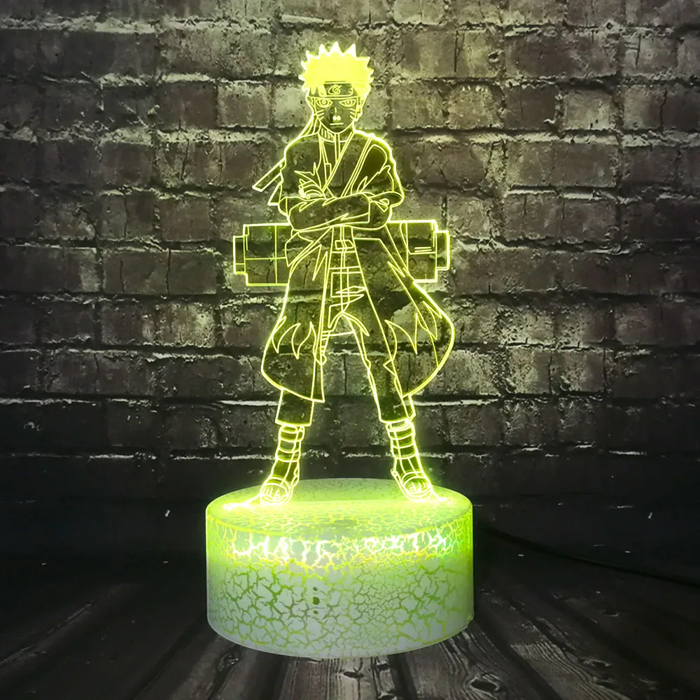 3D Uzumaki Наруто тело японский мультфильм аниме светодиодный номер мальчик Декор ночник Праздничная Вечеринка поставка блеск друзья Рождественский подарок детская игрушка