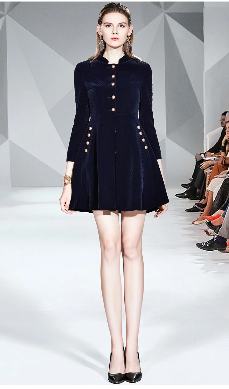 Осеннее винтажное элегантное черное бархатное платье, зимние платья, утепленное тепловое базовое платье с длинным рукавом, повседневные платья для женщин