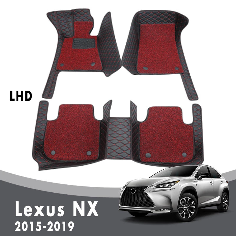 Car Floor Mats For Lexus Nx 19 18 17 16 15 Carpets Luxury Double Layer Wire Loop Interior Leather Protector Covers Floor Mats Aliexpress