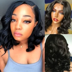 Short Body Wave Wigs Human Hair Black Short Body Wave 13x4 Lace Front Human Hair Brazilian Remy 4x4 Closure Loose Pre Plucked