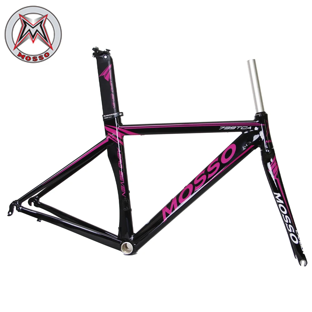 MOSSO739TCAAluminumAlloyRoadBikeFrameWithHalfCarbonForkUltra