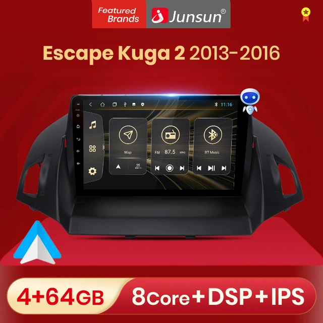 Junsun 4 64gb Android 10 For Ford Kuga Escape 2013 2016 Car Radio Multimedia Video Player Navigation Gps 2 Din Free Android Auto Car Multimedia Player Aliexpress