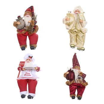

Cloth Art Sitting Position Santa Doll/XMAS Doll/Christmas Backpack Old Man/Office Desktop Decoration/Home Decor