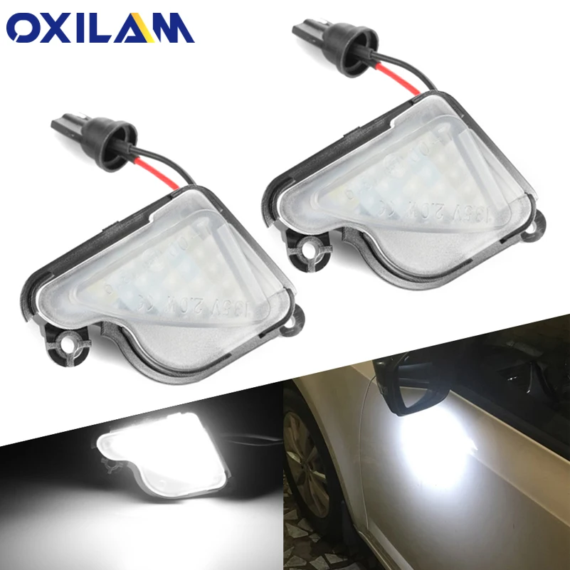 2Pcs LED Side Mirror Puddle Lights CANBUS No Error White for Skoda Superb MK2 Octavia MK3 1Z 5E Under Lamp Car Light | Автомобили и