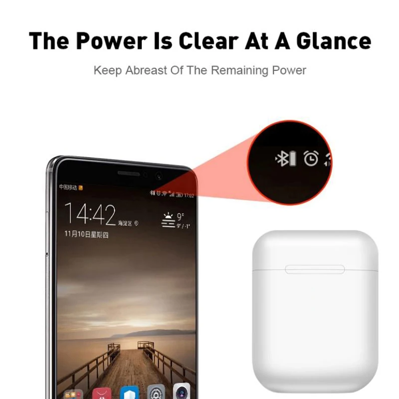 GHC TWS i12 оригинальные Беспроводные наушники с сенсорным управлением Bluetooth 5,0 наушники с коробкой для зарядки спортивные наушники для iPhone Xiaomi
