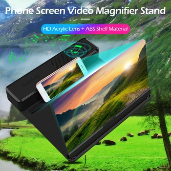 

New Mobile Phone Curved Screen Amplifier HD 3D Video Mobile Phone Magnifying Glass Stand Bracket Phone Foldable Holder