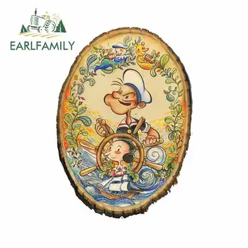 

EARLFAMILY 13cm x 9.3cm Cartoon Car Sticker for Popeye and Olive JDM Motorcycle Decal Vinyl Skateboard Personality Sticker
