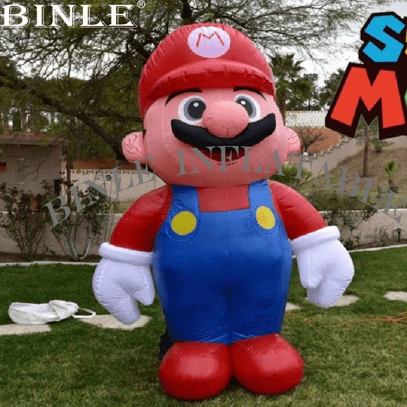 Popular blow up giant inflatable mario super mario with air blower for