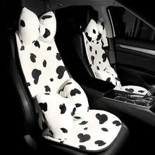 

Car Seat Cushion Winter Lamb Wool Car Warmth Seat Cushion Cute Female Cartoon Three-piece Seat Cushion Car Interior Accessories