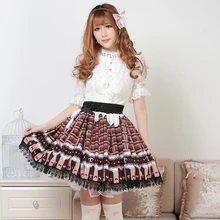 Юбки принцессы в стиле Лолиты; оригинальные юбки в японском стиле; Милые плиссированные короткие юбки в стиле Лолиты; GZWY134