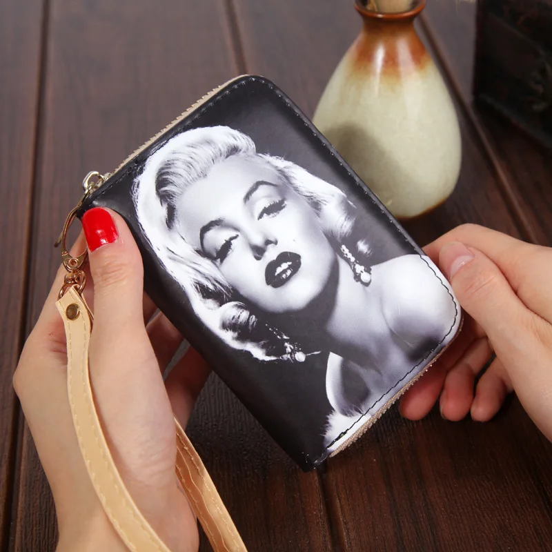 

Cute Women's Multi-Card Wallet Marilyn Monroe Print Short Multifunctional Coin Purse Card Sets Casual Lady Small Mini Wallets
